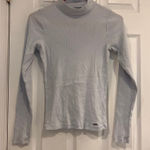 Hollister Ribbed Mock Neck Long Sleeve Top Photo 0