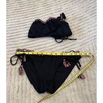 Becca  Women's Mardi Gras Embroidered Bikini Medium Top And Large Bottoms Set GUC Photo 5