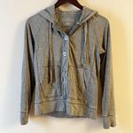 J.Crew  Washed Heavyweight Jersey Size S Pullover Hoodie Gray 100% Cotton #99346 Photo 0