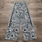 Farm Rio  Adidas Tiro Wide Leg Track Pants Tropical Print Black White Size XS Photo 1