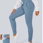 Halara Softlyzero HighWaisted Drawstring Full Length Joggers Gray Blue XS Petite Photo 0