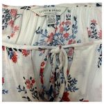 Lucky Brand  Top Womens XL Floral Long Sleeve Popover Tie Neck Boho Peasant White Photo 7