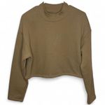 Oak +Fort Oversized Tan Cropped Minimalist Sweatshirt. Size S Photo 0
