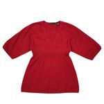 Lord & Taylor Red Cashmere Sweater V Neck Empire Waist Size M Size M Photo 3