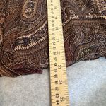 CHAPS Vintage Y2K Forest Fairy Skirt Womens 8 Brown Paisley Polyester Preppy Photo 11