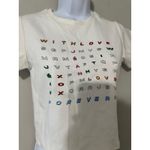 With Jean Cream Graphic T Shirt Womens Size S Cotton Short Sleeve Tee Photo 3