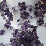 Handmade Silver Tone Wire Amethyst & Garnet Chip Sterling Silver Hook Choker Purple Photo 2