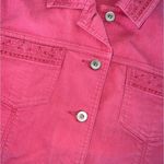 Christopher & Banks  Stretch Pink Button Up Jacket Size Large Photo 2