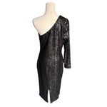 Dress the Population  - Emilia One-Shoulder Sequin Midi Dress Black XL Photo 3