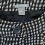 Ann Taylor Black White Dot Suit Blazer 3 Button Puff Sleeve Jacket - 4 Photo 6