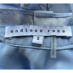 Endless Rose Ruffled Bell Sleeve Blouse Top Women Sz S Floral Baby Blue Mockneck Photo 2