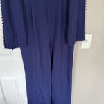 Allegra K  Royal Blue Beaded Full Sleeve Jumpsuit Photo 3