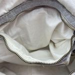 Civico93 Hobo Shoulder Zipper Bag Italian Leather Gray Slouchy Woven Weave Soft Photo 14