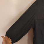 Preswick & Moore  Rayon Size Large L Dark Green Flowy Button Blouse Whimsy Goth Photo 8