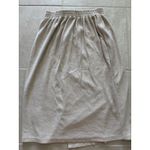Chico's Womens Size 3 Linen Cotton Wrap Midi Skirt Natural Tan Boho Resortwear Photo 6