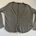 Gypsies & Moondust  Black and White Cardigan Cabincore Large Photo 0