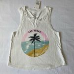 Billabong White “Las Vegas” Notched Tank Top Photo 0