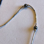 Lot of 3 Beaded Boho Silver Tone Hematite Black Beads Necklaces Photo 2