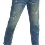 Wildfox NWT DaVinci Relaxed Loose Baggy Paint Splatter Crop Boyfriend Jeans Photo 0