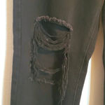 Genleck Cross Over Button Black Straight Leg Jeans size S Photo 2