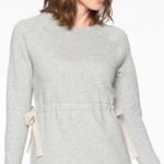 Athleta Sweatshirt Studio Cinch French Grey Pullover Tie Waist Size Medium Photo 3