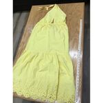 River Island Island River M Yellow Sun Resort Halter Midi Dress Photo 3