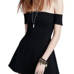 Free People Dress Black Mambo Off Shoulder Mini Dress in Black Sz S EUC Photo 2