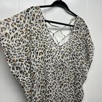 Palisides Beach Club Anima Print Women's Bikini Cover Up Size XS/S Brown Photo 4