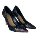 ALDO Stiletto 4” High Heels Black Purple Silver Metallic Floral Women’s Size 7M Photo 2