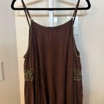 POL Brown Camisole with Green Trim Photo 1