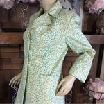EXPRESS COTTON GREEN & BLUE FLORAL PRINT TRENCH JACKET (M) Photo 8