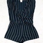 Urban Outfitters Silence + Noise Black Striped Sleeveless Romper Size Small Photo 0