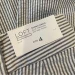 Loft NWT Ann Taylor  Seersucker Cotton Lightweight Pinstripe Dress Pants Size 4 Photo 3