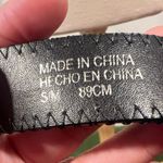 Western Style Buckle Vegan Leather Belt Cowgirl Size Small/Medium Black Photo 5