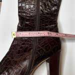 Charles David  Embossed Leather brown Faux Fur Brown Boots 6 1/2 Photo 7