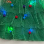 Planet Gold  New! Green Tulle Skirt with Colorful light up  Pom Poms size S Photo 7