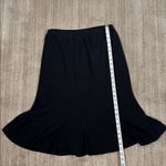 Eileen Fisher Black Silk Lined Stretch Fit and Flare Midi Skirt Women Size Large Photo 3