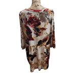 Sew In Love Women's XL Floral Print 3/4 Sleeve Babydoll Tunic Top Red Photo 1