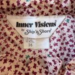 Vintage ‘70s Inner Visions by Ship ‘n Shore Clover Print Long Sleeve Blouse Red Size 16 Photo 6
