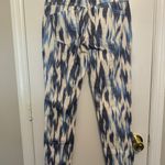 INC Blue Printed Skinny Leg Pants Size 4 Photo 1