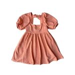 Free People  Babydoll Puff Sleeves Violet Mini Dress In Grapefruit/Coral Size M Photo 5