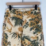 Anthropologie ‎ Chino Stretch Relaxed Fit Pants Tropical Floral Print 25 Petite Photo 1