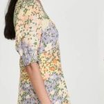 Rails  Roma Gardenia Floral Puff Sleeve Yellow Green Dress size XL V-neck Mini Photo 1