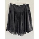 EXPRESS Skirt Womens 10 Black Embellished Y2K Preppy Knee Length Dainty Romantic Photo 1