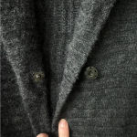 Revolve Elena Solano 100% Pure Cashmere Dark Grey Button Sweater Longsleeve Size L Photo 5