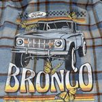 FORD official licensed product oversized large button up plaid flannel blue Photo 8
