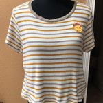 Gypsies & Moondust  happy face striped crop top Photo 1