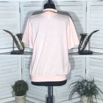 Vintage 90s Oversized Light Pink Blouse Mock Neck Medium Photo 5