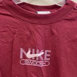 Nike  swoosh burgundy boxy crop top size small Photo 1