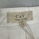 Chelsea and Violet C & V shorts womens size 28 white denim distressed festival Photo 7